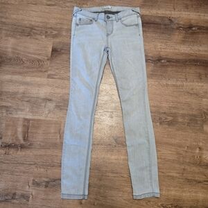 Free People Light Gray Skinny Jeans